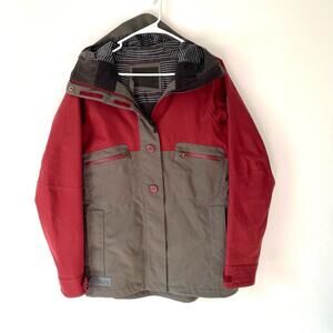 Dakine Womens Northland Burgundy Gray Ski Winter Jacket Coat size small